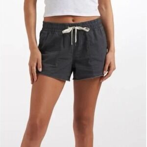Vuori Vintage Ripstop Shorts Charcoal Gray Raw Hem VW385 Womens Size Large